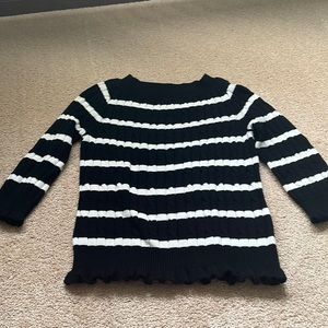 Black & White Striped Sweater NWOT